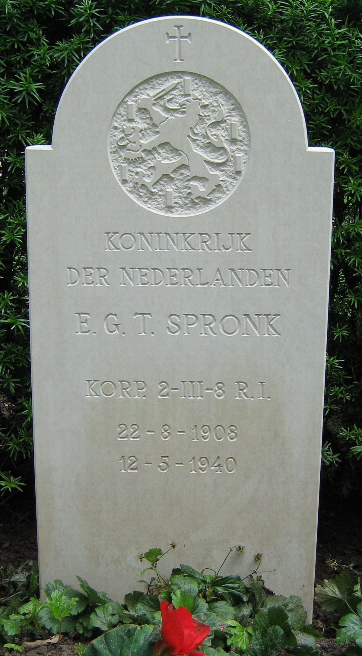 Afbeelding van graf of monument van Everhardus Gerhardus Theodorus Spronk