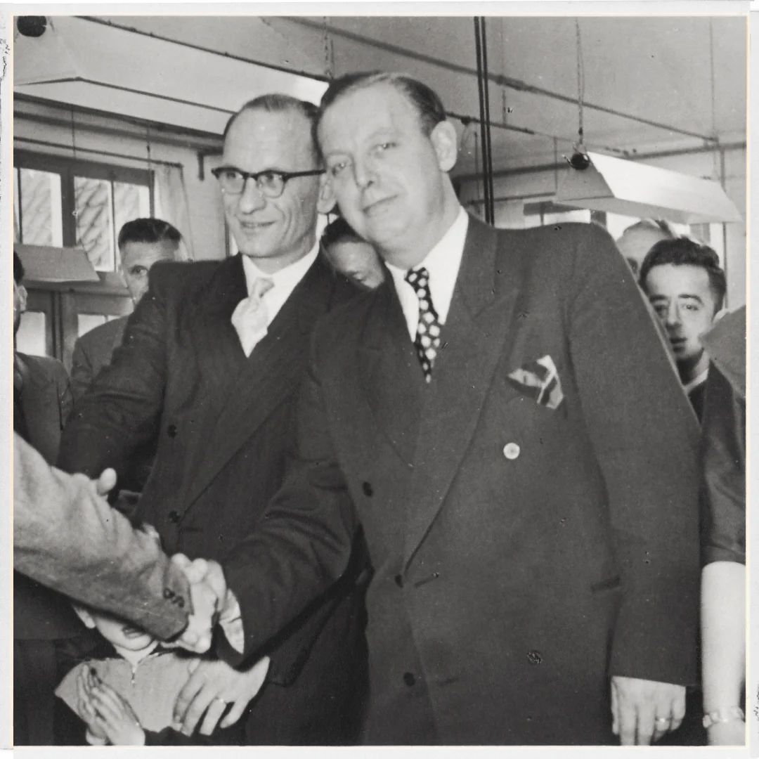 Marinus Beerens (links)