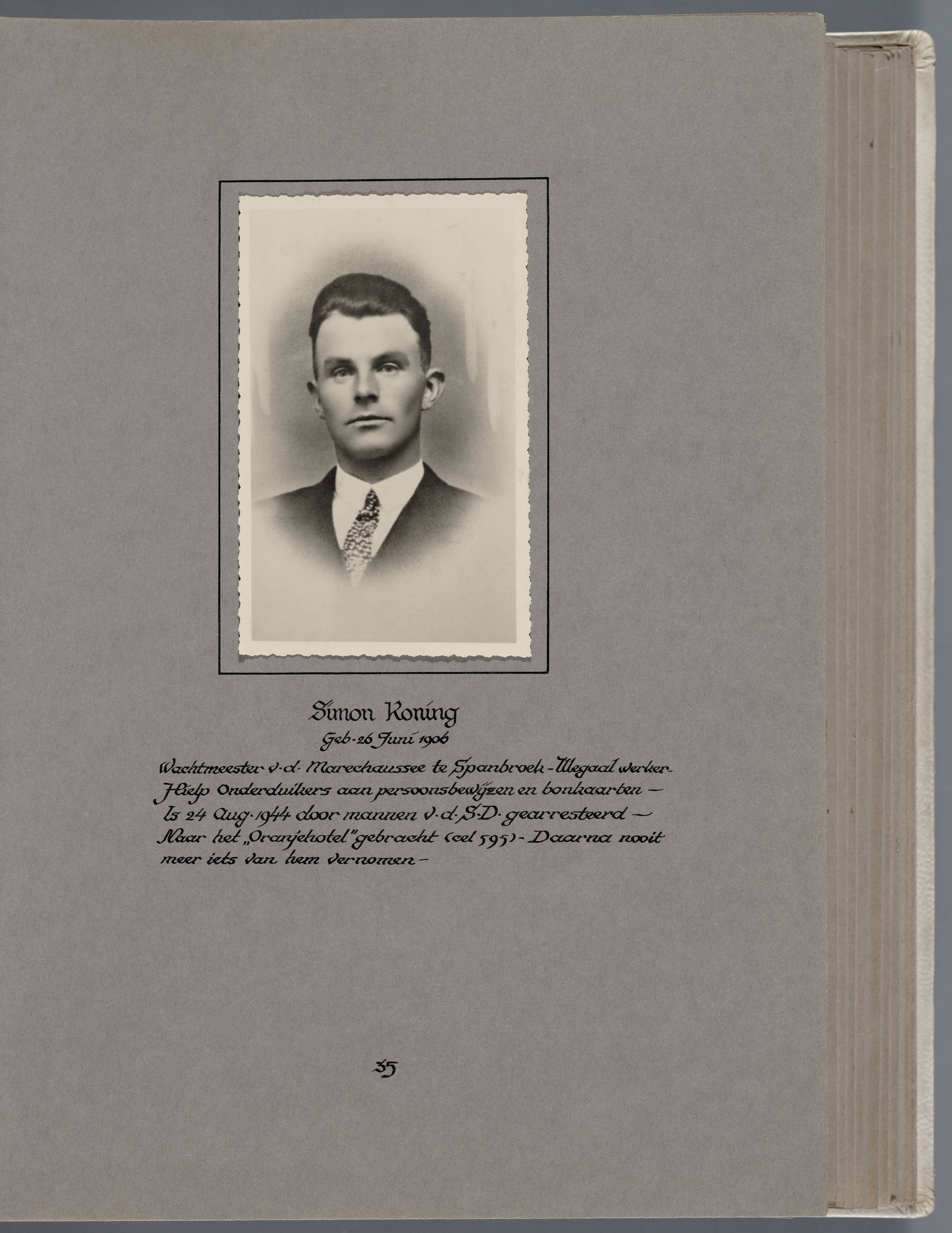 Stichting Oranjehotel: Doodenboeken Simon Koning