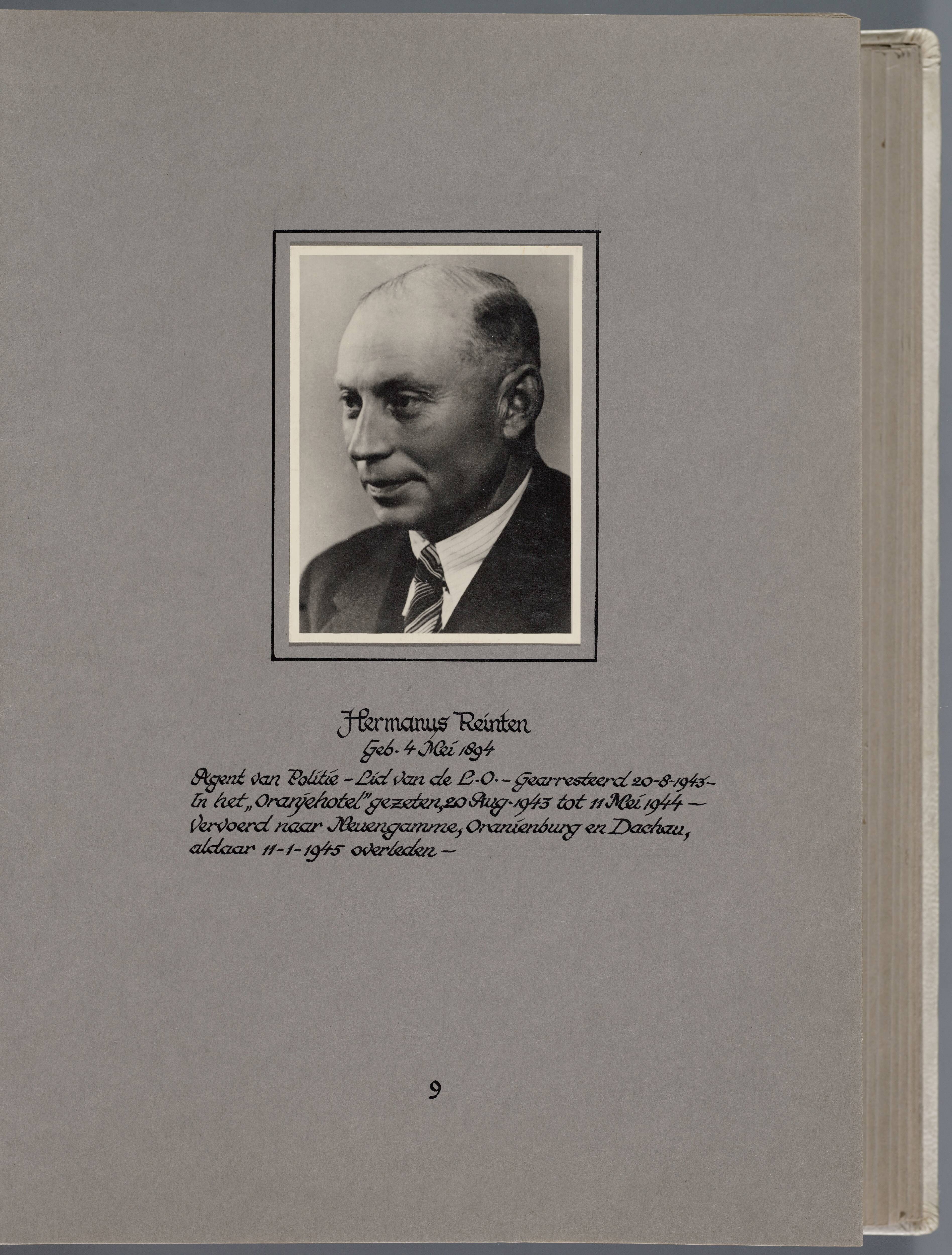 Stichting Oranjehotel: Doodenboeken Hermanus Reinten