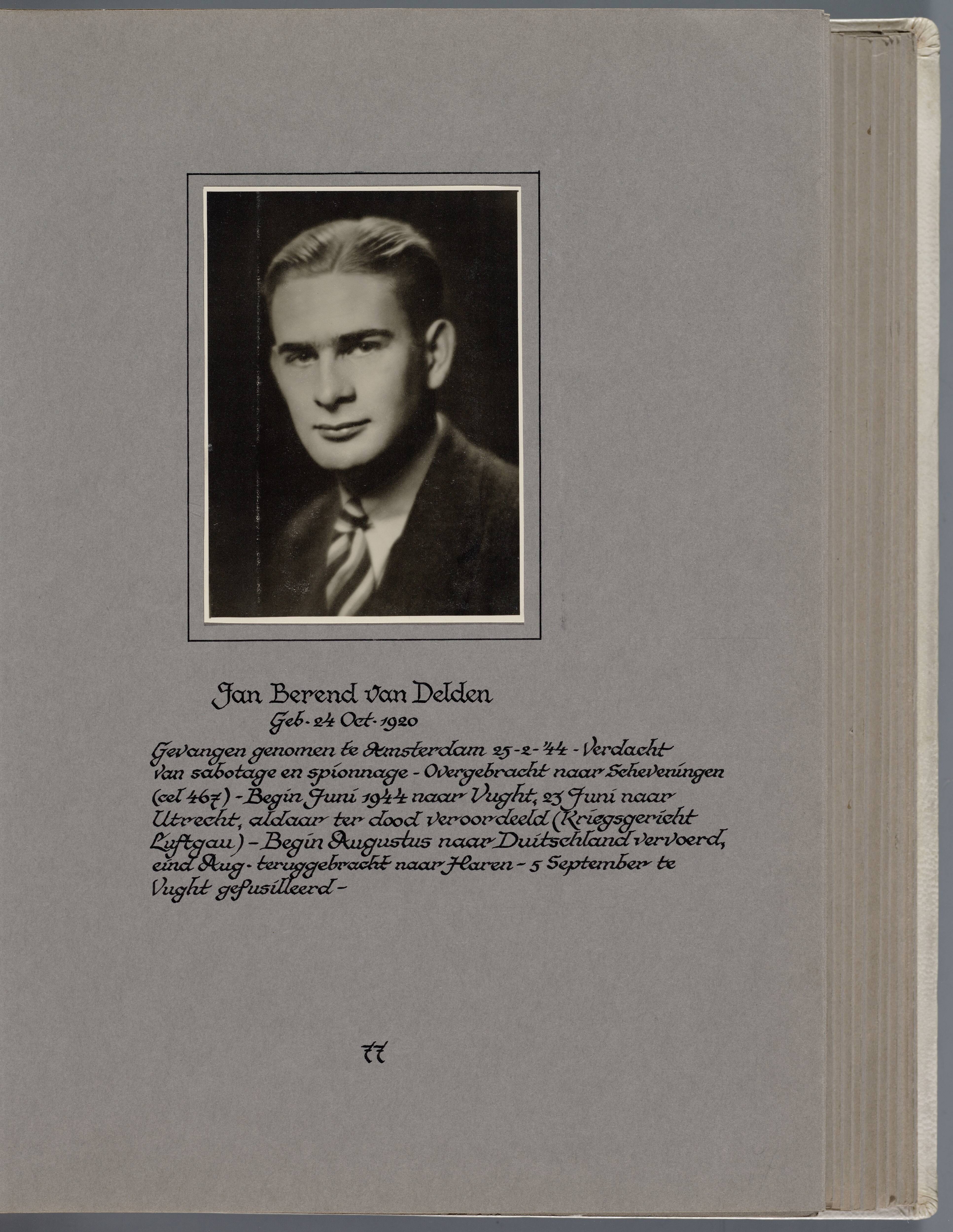 Stichting Oranjehotel: Doodenboeken Jan Berend van Delden