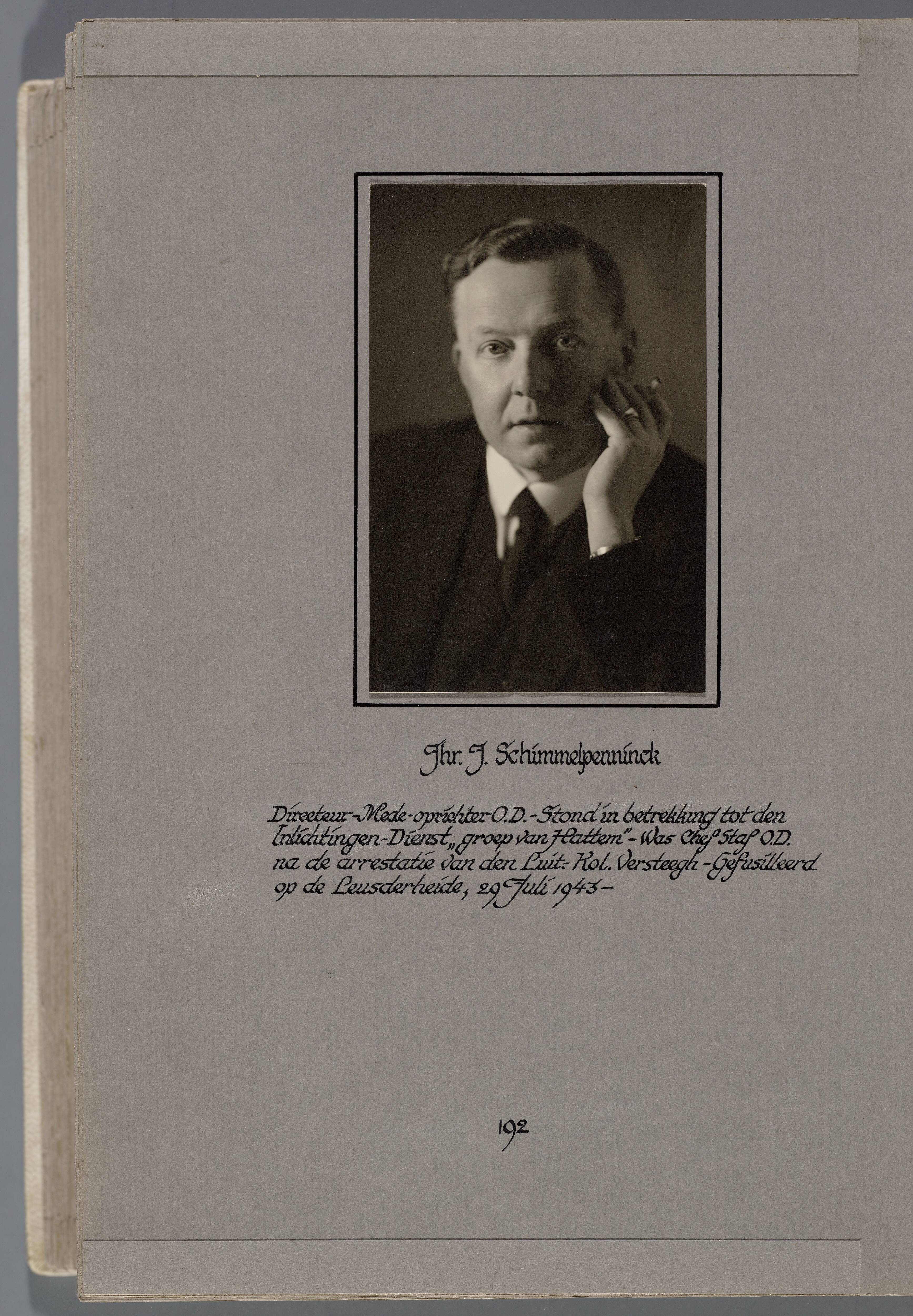 Stichting Oranjehotel: Doodenboeken Johan (jhr.) Schimmelpenninck