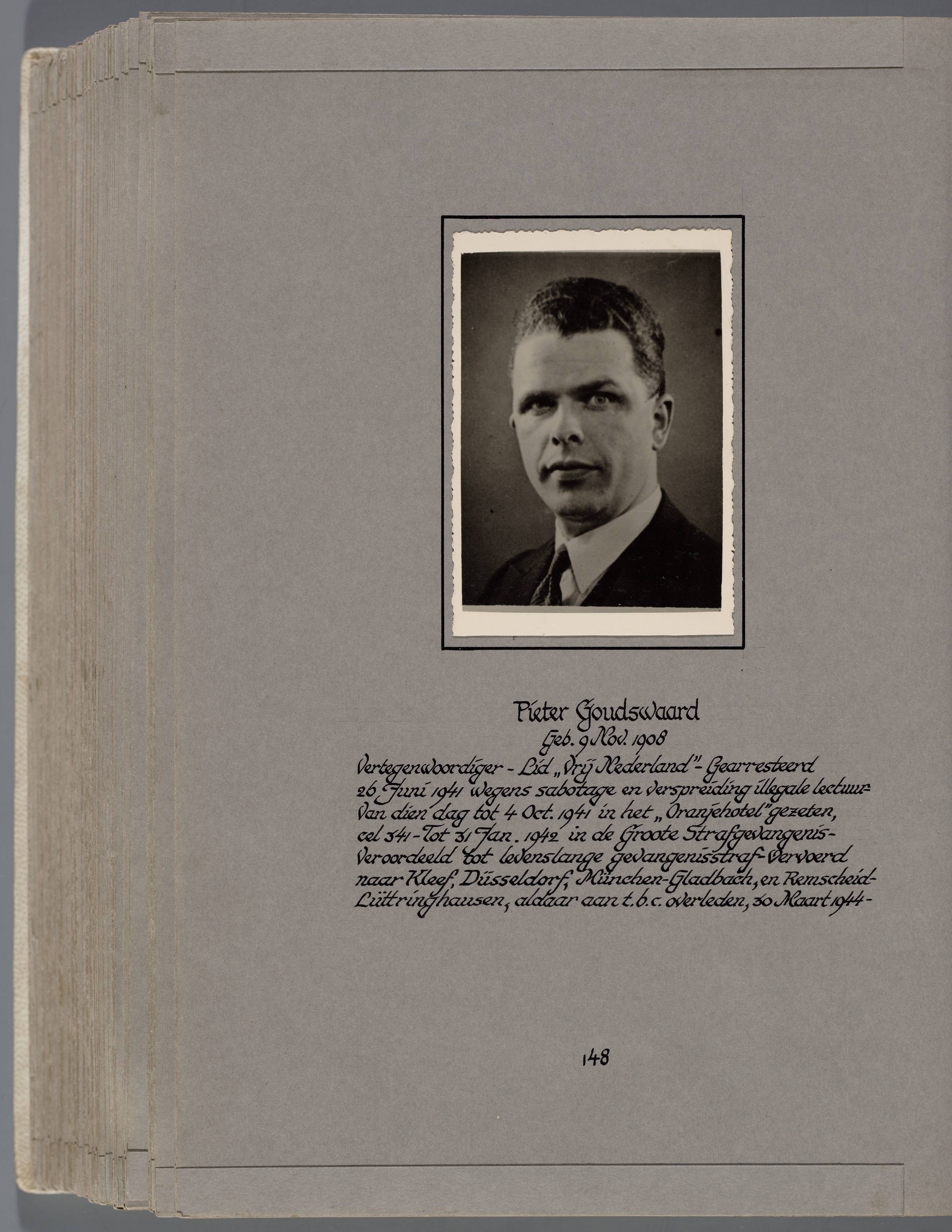 Stichting Oranjehotel: Doodenboeken Pieter Goudswaard
