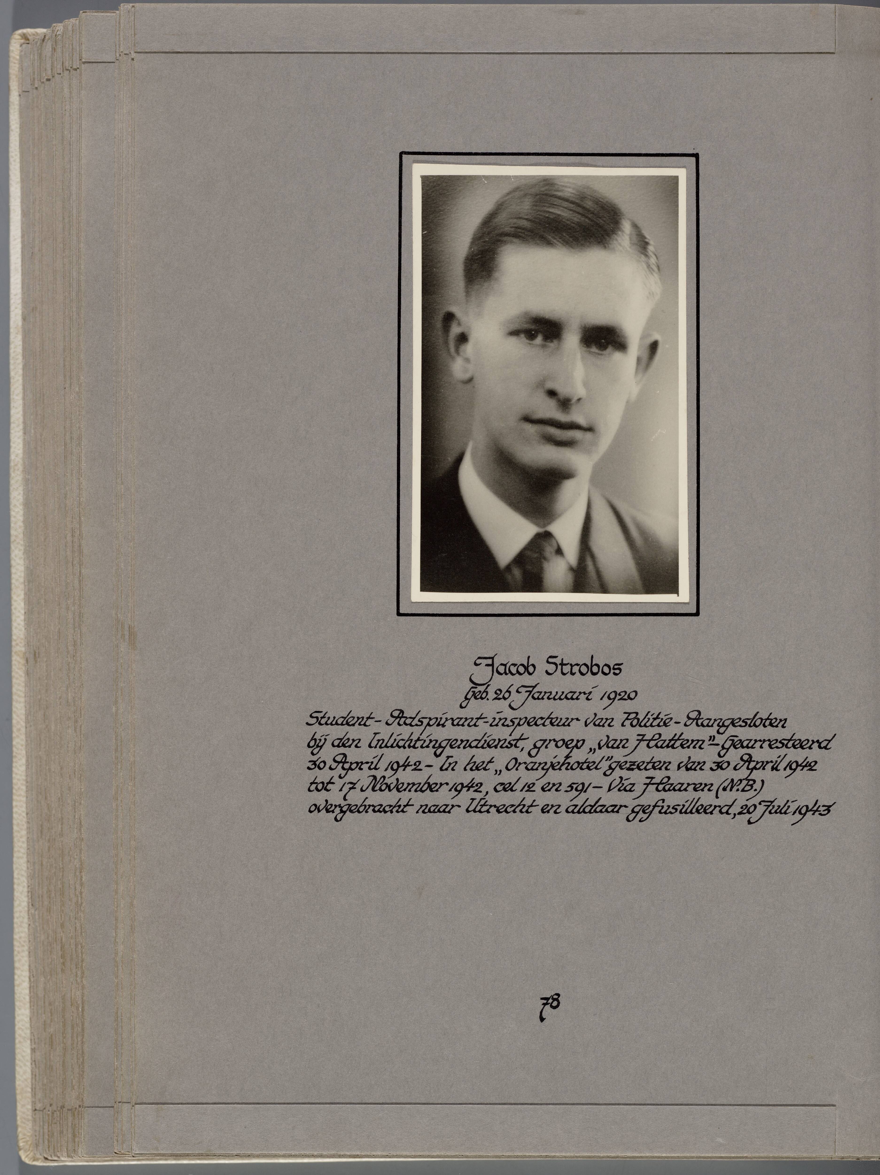 Stichting Oranjehotel: Doodenboeken Jacob Strobos