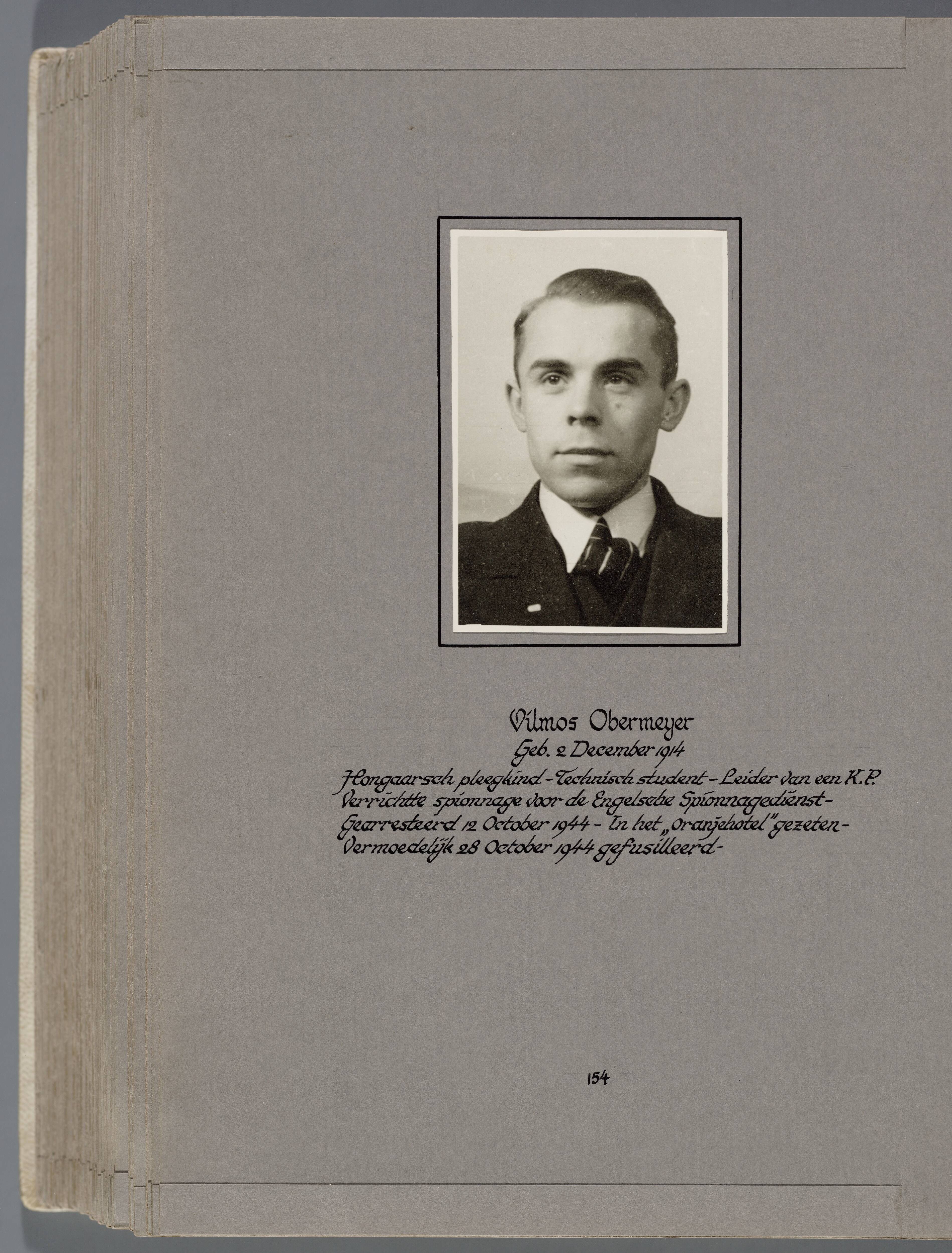 Stichting Oranjehotel: Doodenboeken Vilmos Obermeyer