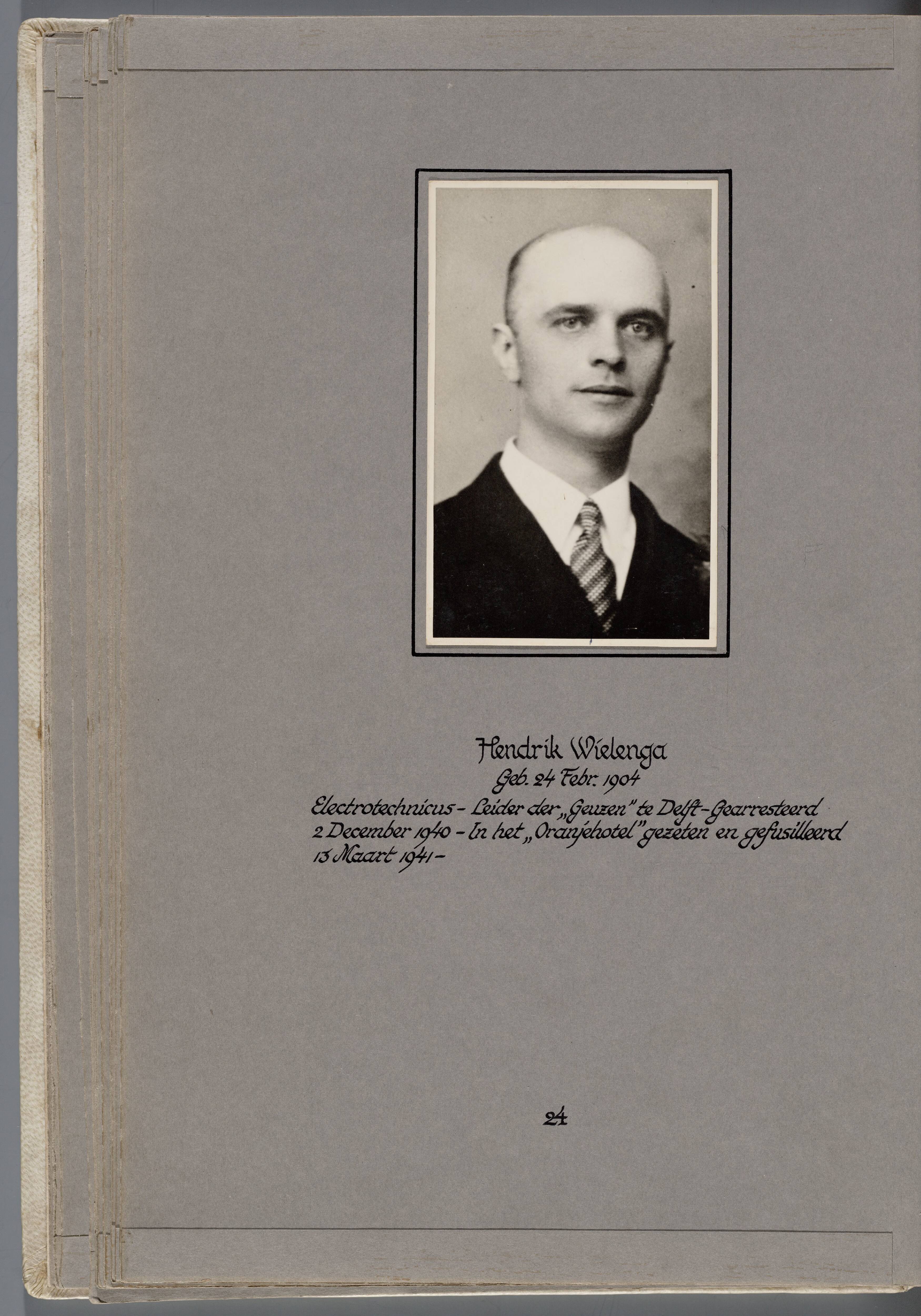 Stichting Oranjehotel: Doodenboeken Hendrik Wielenga