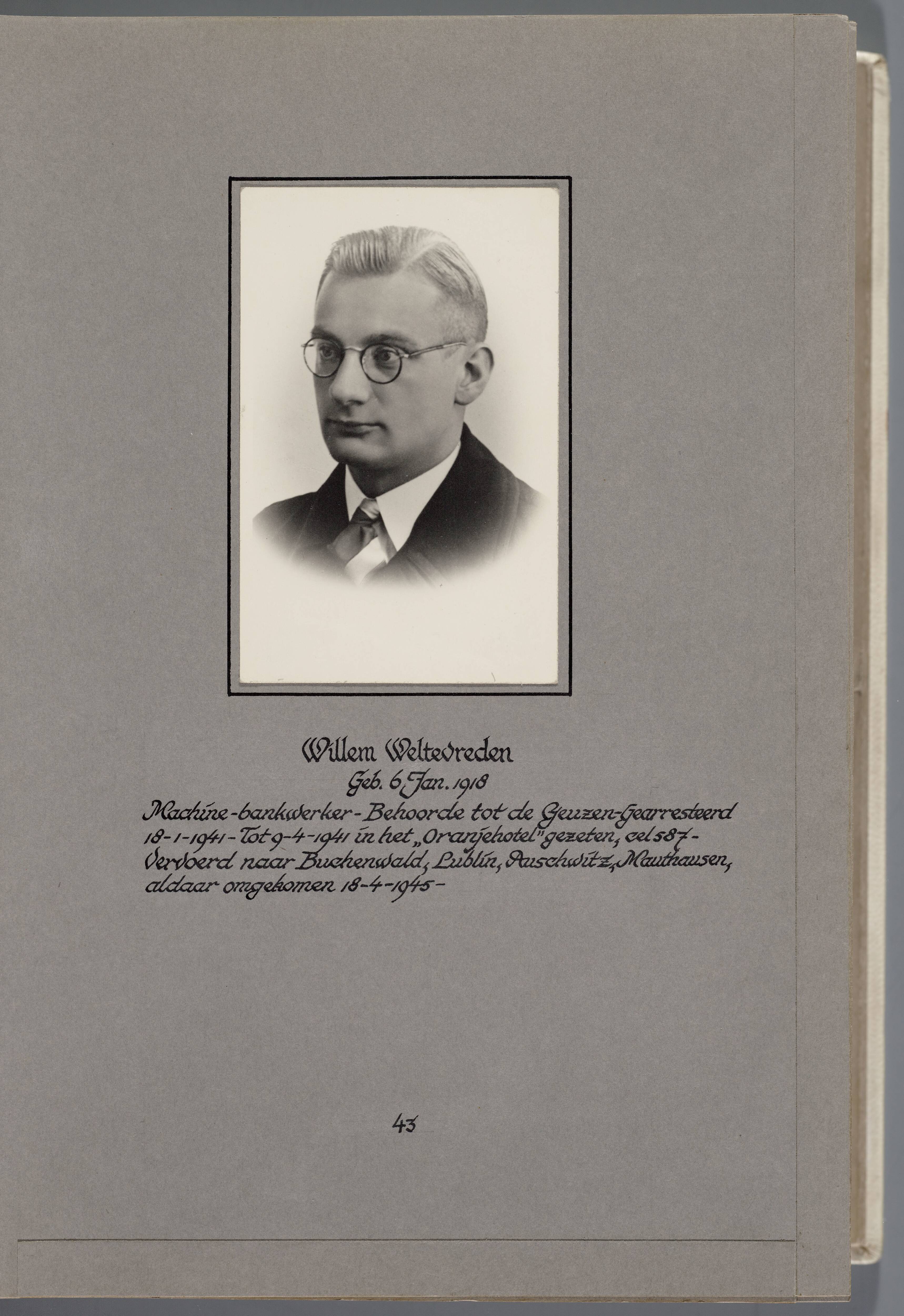 Stichting Oranjehotel: Doodenboeken Gerrit Jan van de Berg