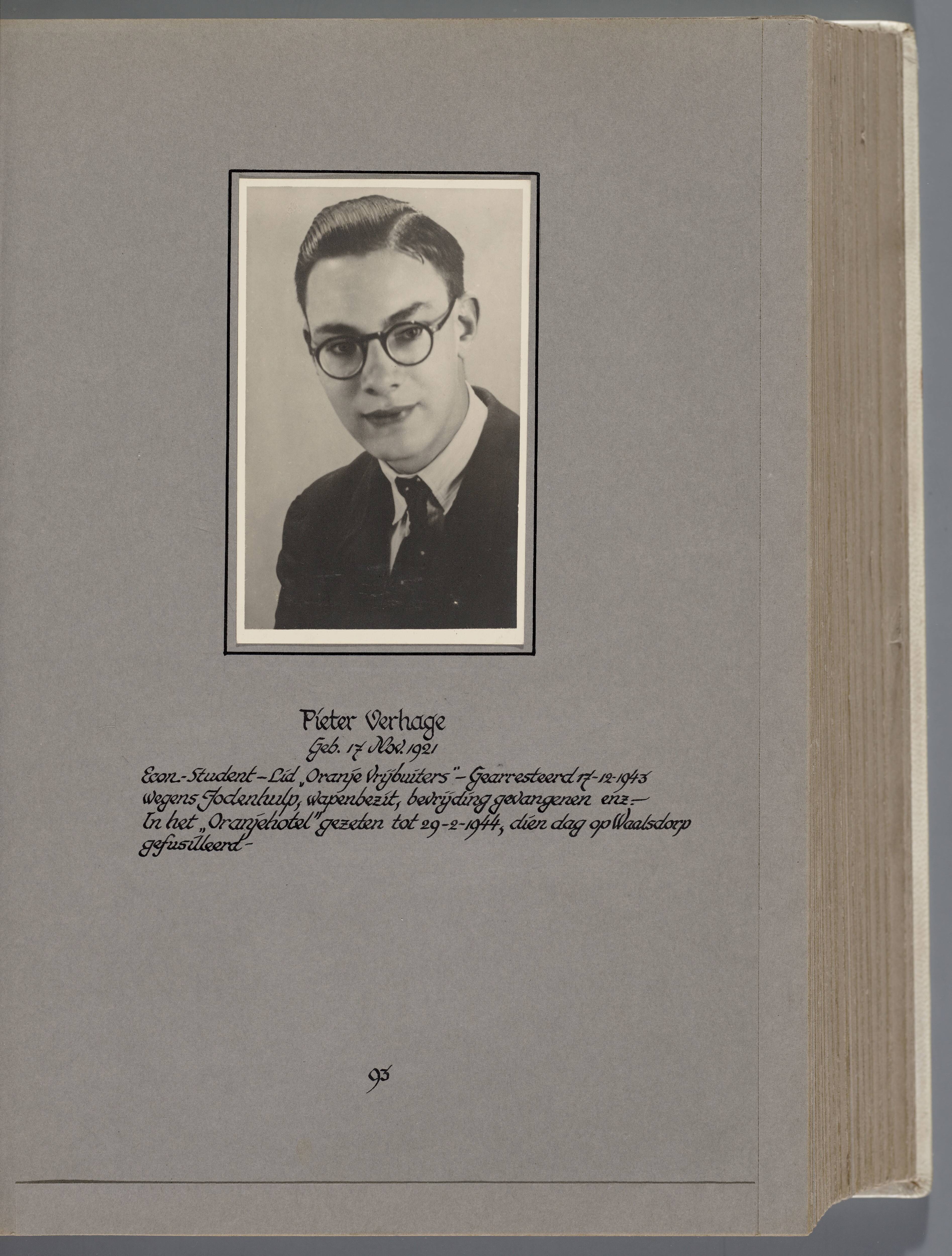 Stichting Oranjehotel: Doodenboeken Pieter Verhage