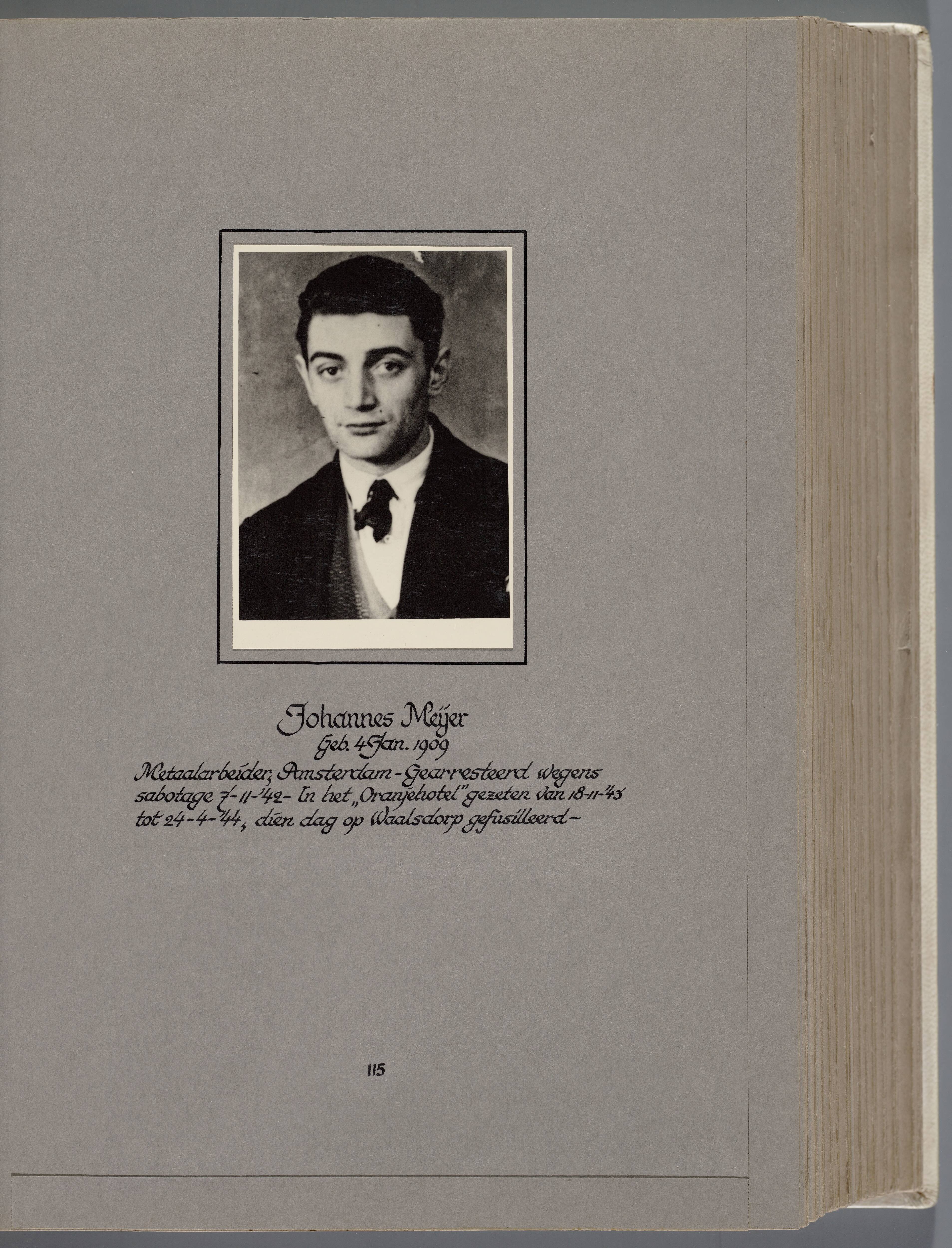 Stichting Oranjehotel: Doodenboeken Johannes Meijer