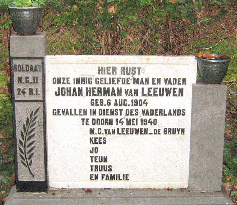 Afbeelding van graf of monument van Johan Herman van Leeuwen