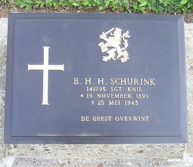Afbeelding van graf of monument van Bernardus Hermanus Hendrikus Schurink