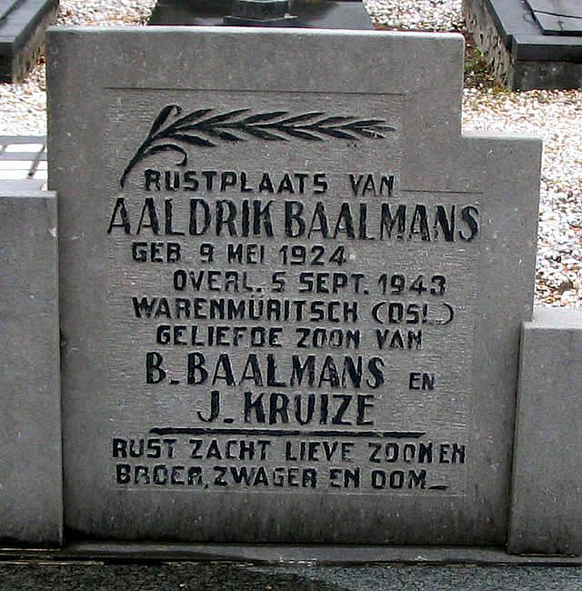 Afbeelding van graf of monument van Aaldrik Baalmans