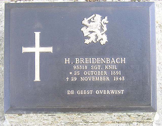 Afbeelding van graf of monument van Hendrikus Breidenbach