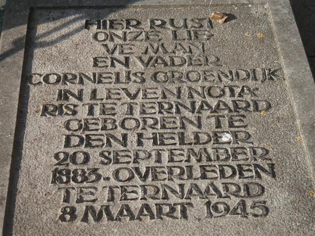 Afbeelding van graf of monument van Cornelis Groendijk