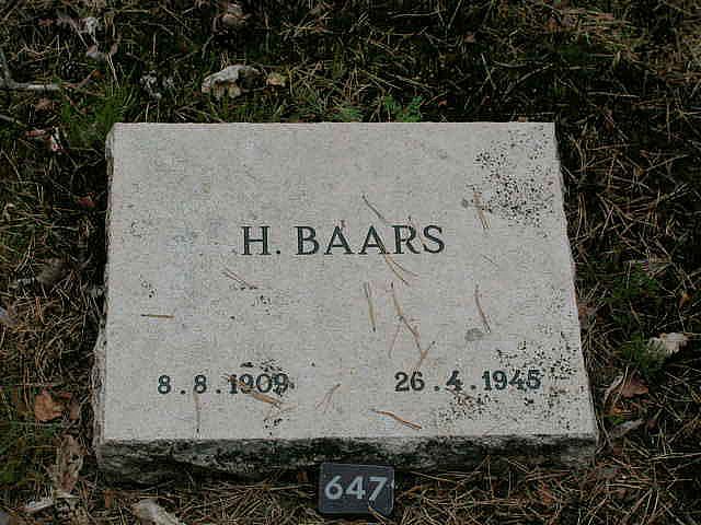 Afbeelding van graf of monument van Herbert Baars