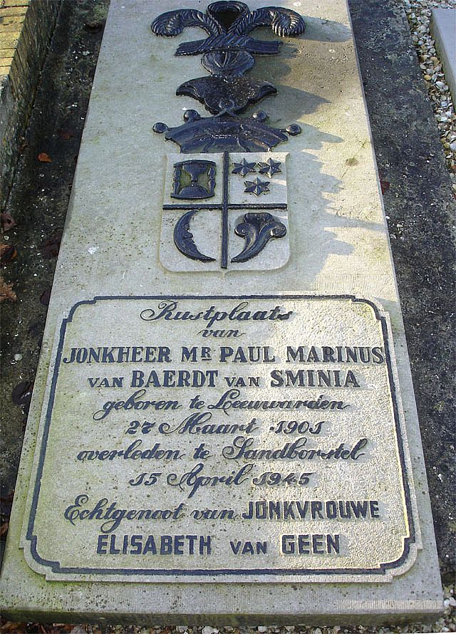 Afbeelding van graf of monument van Paul Marinus van Baerdt van Sminia