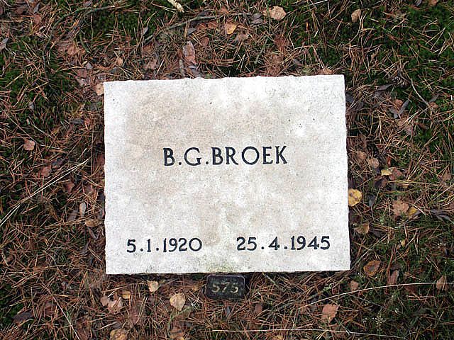 Afbeelding van graf of monument van Bernardus Gerardus Broek
