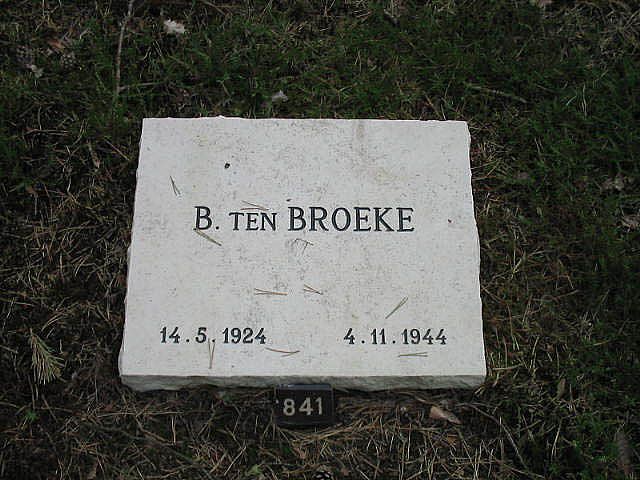 Afbeelding van graf of monument van Bernard ten Broeke