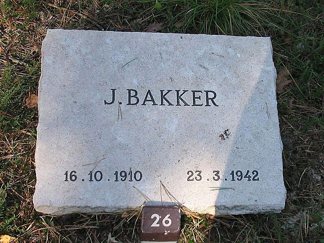 Afbeelding van graf of monument van Jan Bakker