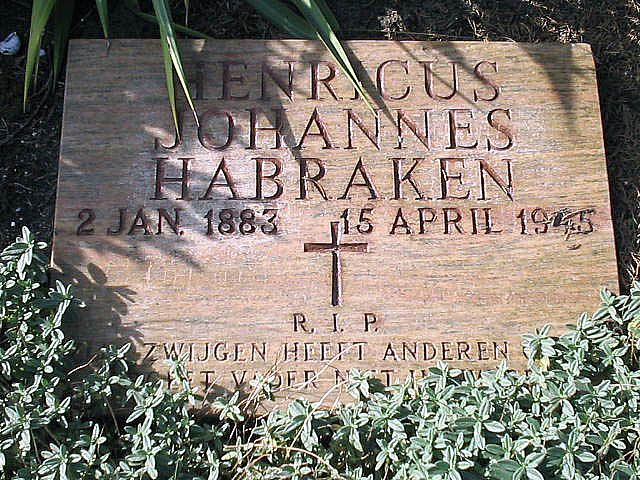 Afbeelding van graf of monument van Henricus Johannes Habraken