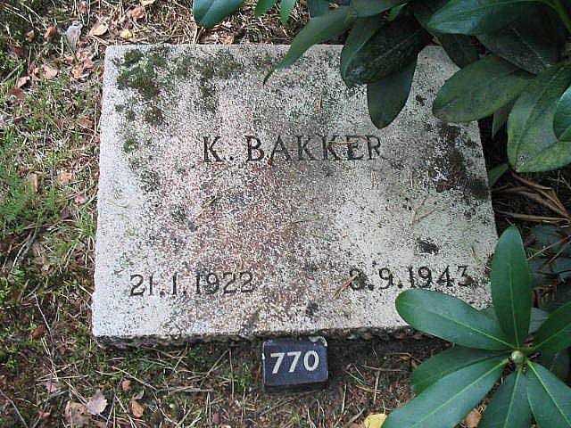 Afbeelding van graf of monument van Klaas Bakker