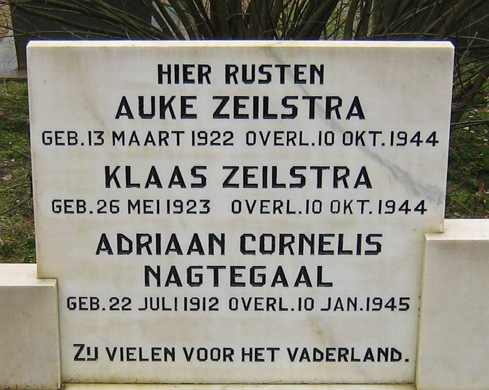 Afbeelding van graf of monument van Klaas Zeilstra