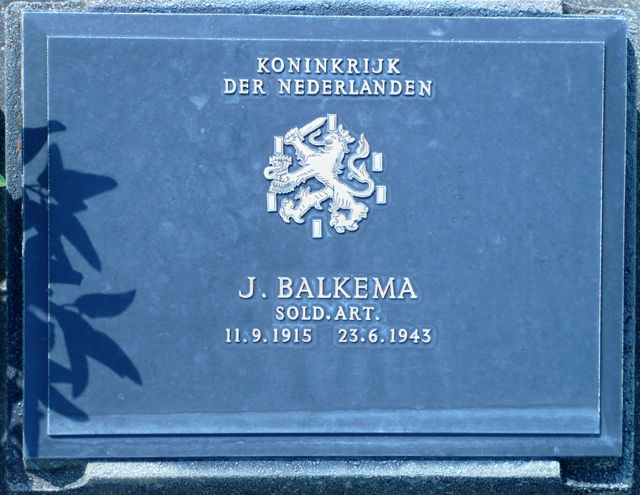 Afbeelding van graf of monument van Jan Balkema