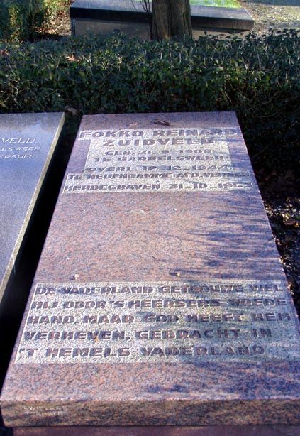Afbeelding van graf of monument van Fokko Reinard Zuidveld