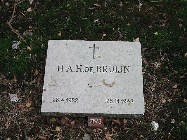 Afbeelding van graf of monument van Hendrikus Antonius Hubertus de Bruijn