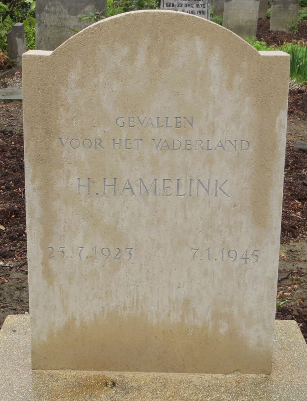 Afbeelding van graf of monument van Hendrik Hamelink