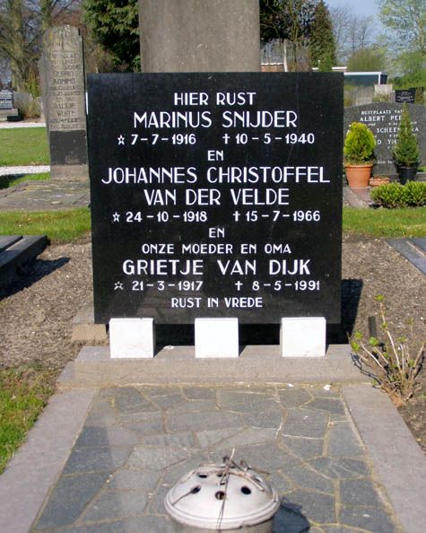 Afbeelding van graf of monument van Marinus Snijder