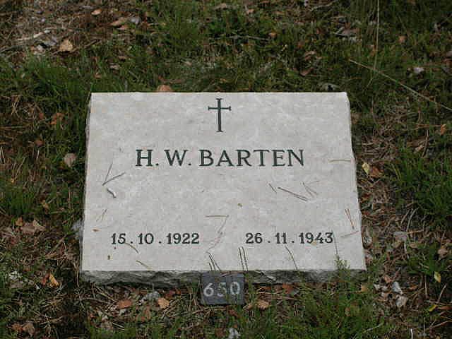Afbeelding van graf of monument van Hendrikus Wilhelmus Barten
