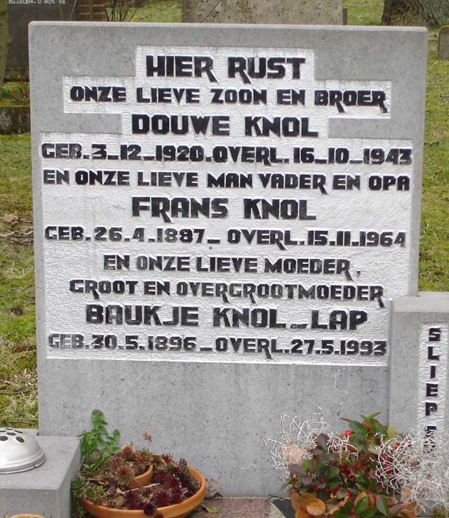 Afbeelding van graf of monument van Douwe Knol