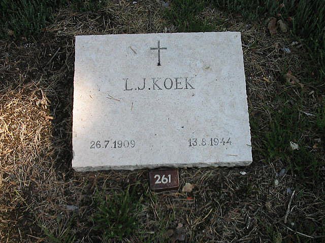 Afbeelding van graf of monument van Leonardus Jacobus Koek