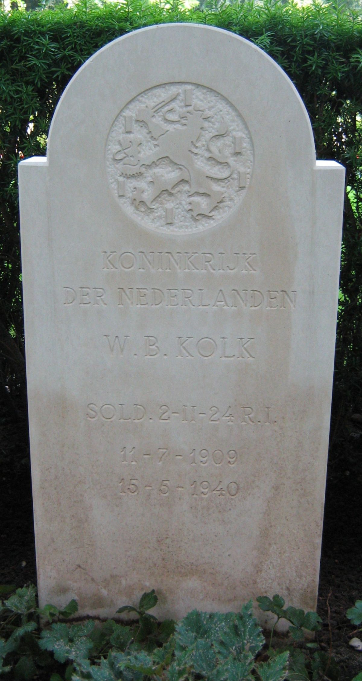 Afbeelding van graf of monument van Willem Bernard Kolk