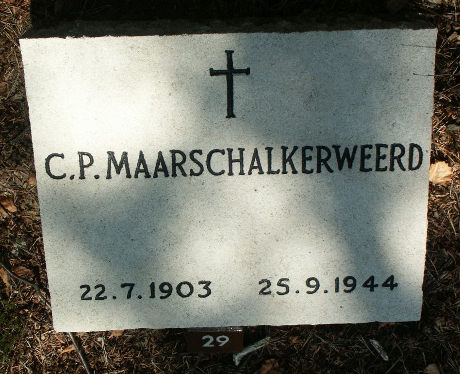 Afbeelding van graf of monument van Carolus Peter Maarschalkerweerd