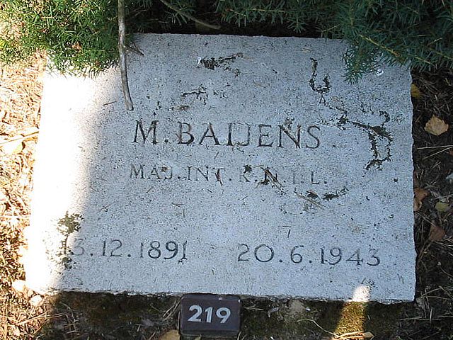 Afbeelding van graf of monument van Martinus Baijens