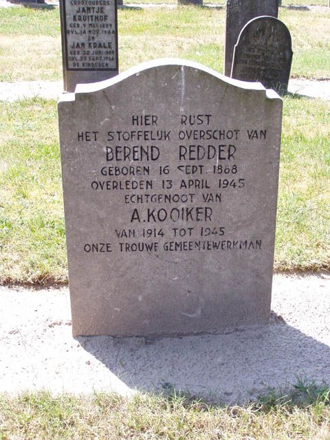 Afbeelding van graf of monument van Berend Redder