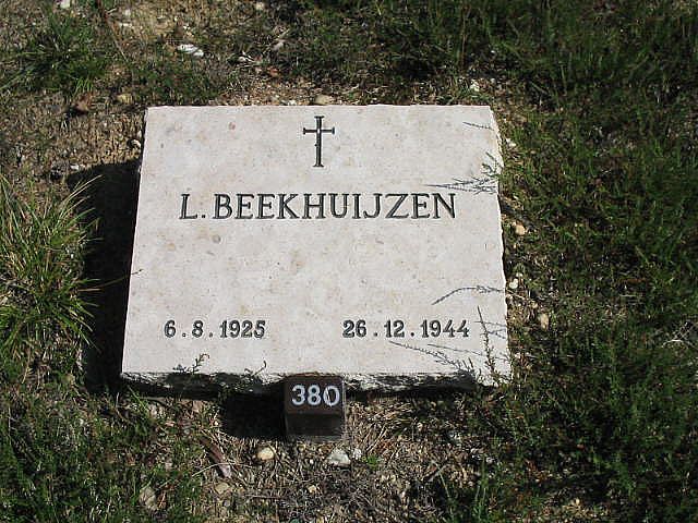 Afbeelding van graf of monument van Leonardus Beekhuijzen