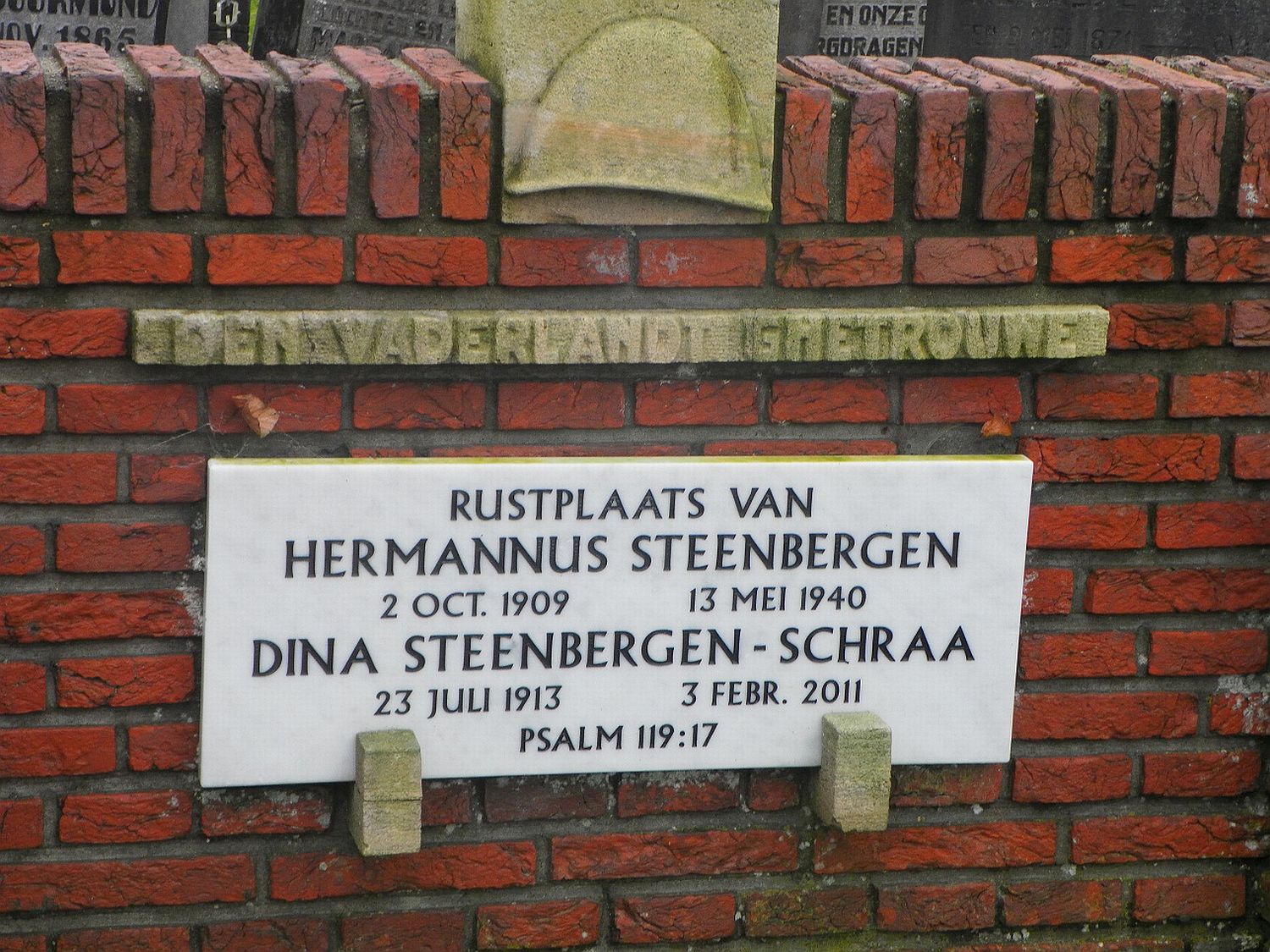 Afbeelding van graf of monument van Hermannus Steenbergen