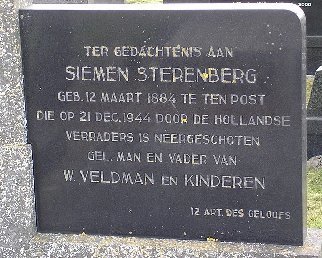 Afbeelding van graf of monument van Siemen Sterenberg
