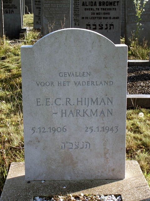 Afbeelding van graf of monument van Elisabeth Eleonora Catharina René Hijman-Harkman