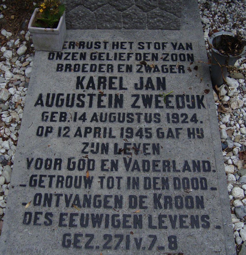 Afbeelding van graf of monument van Karel Jan Augustijn Zweedijk