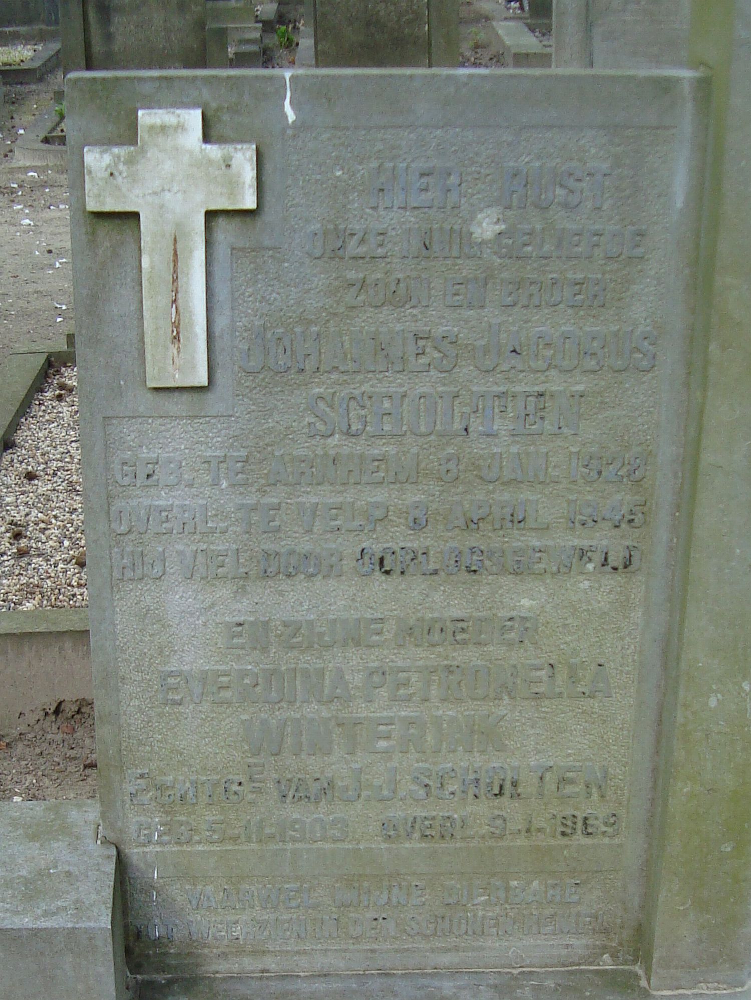 Afbeelding van graf of monument van Johannes Jacobus Scholten