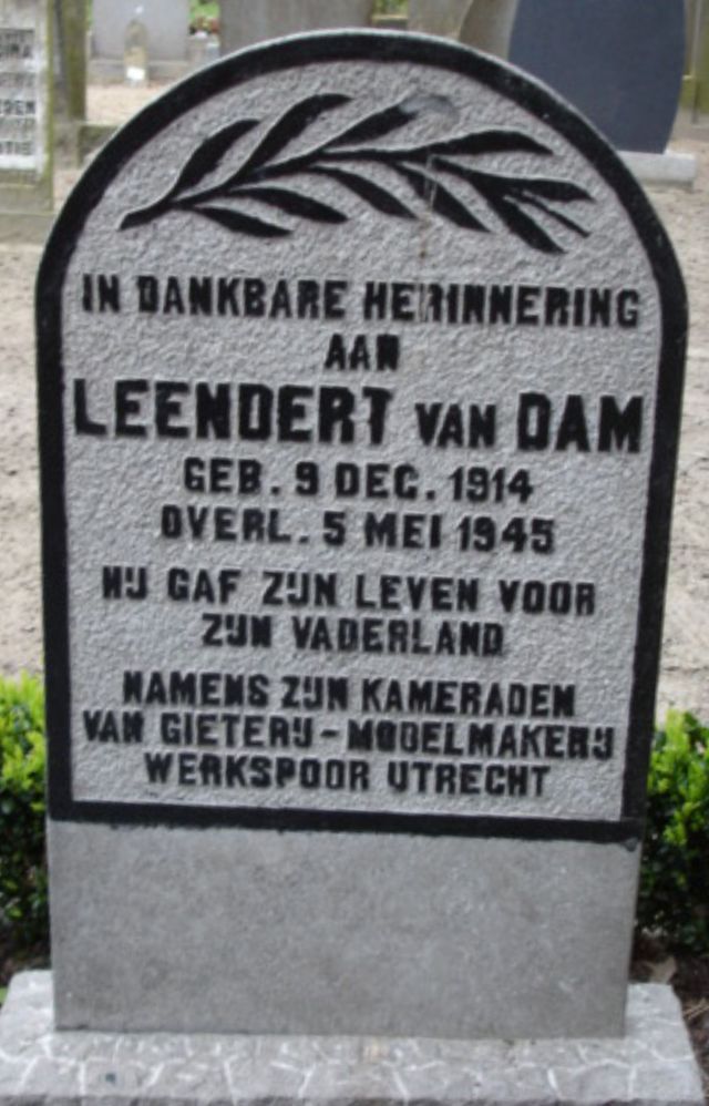 Afbeelding van graf of monument van Leendert van Dam