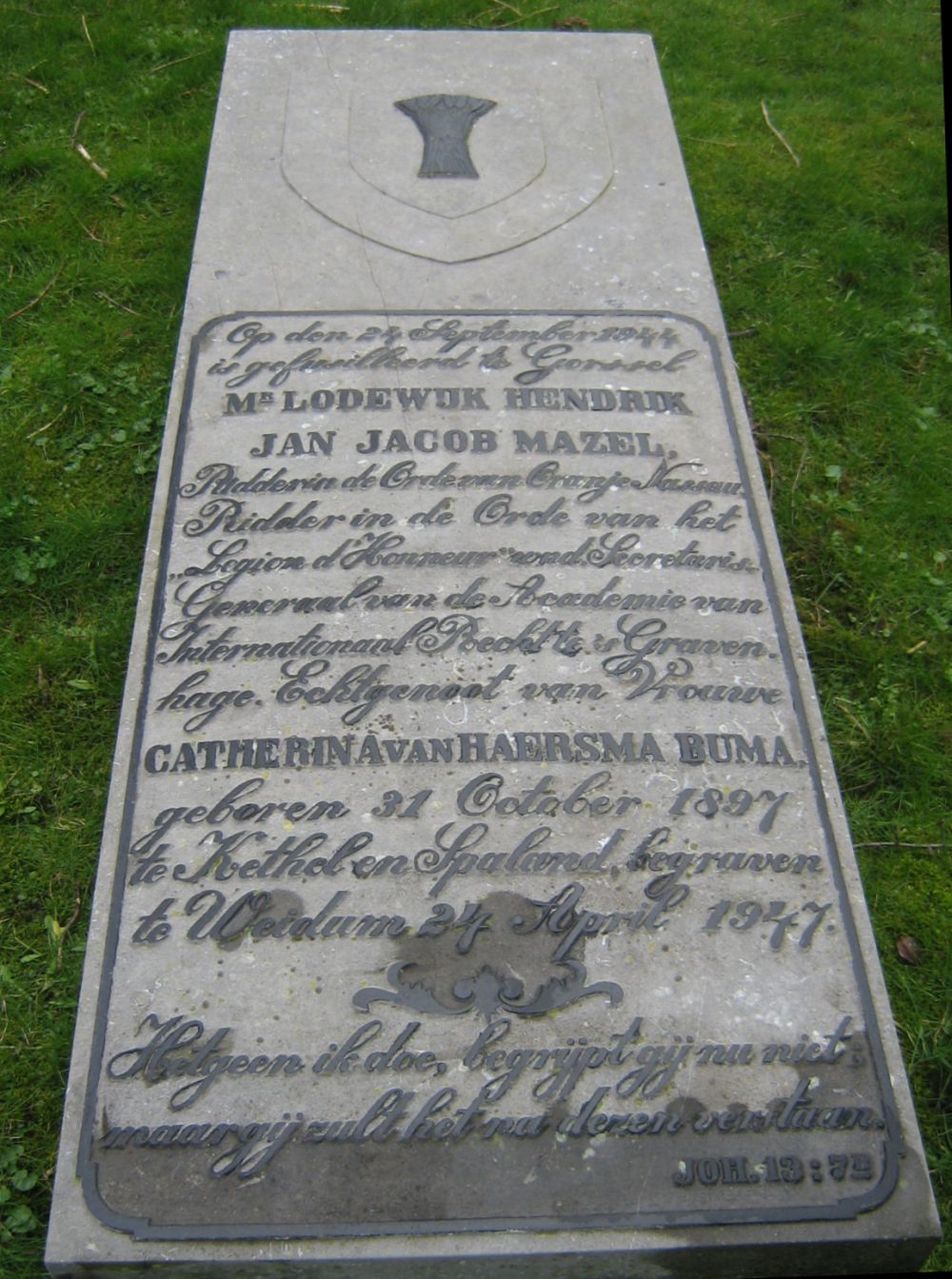 Afbeelding van graf of monument van Lodewijk Hendrik Jan Jacob Mazel