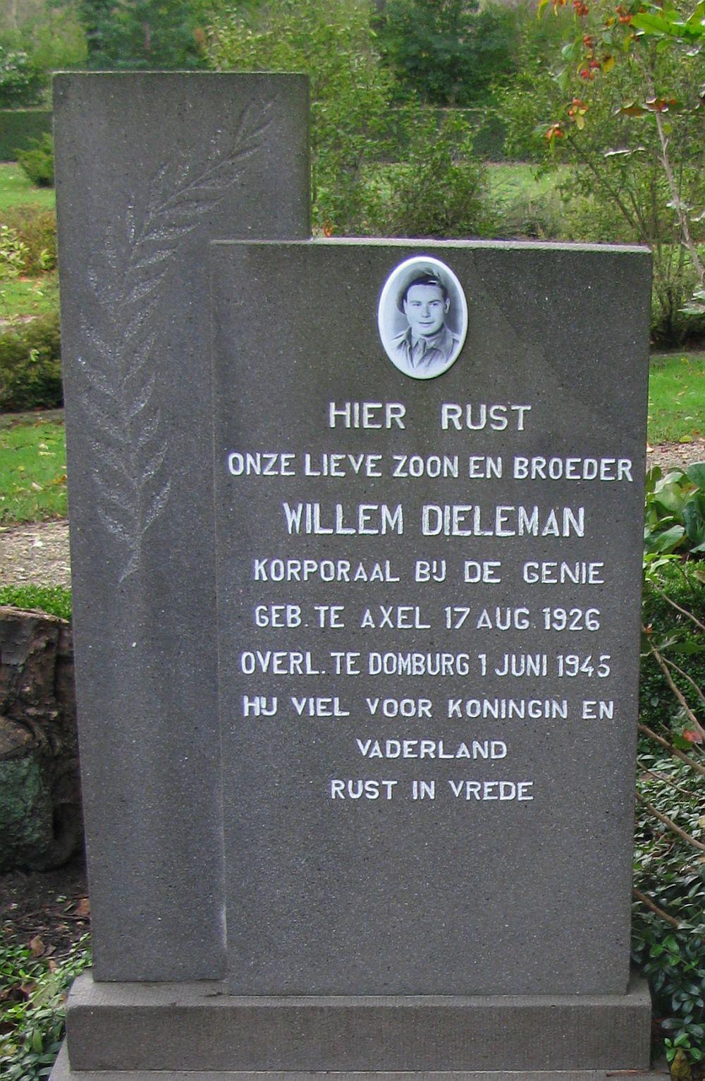 Afbeelding van graf of monument van Willem Dieleman
