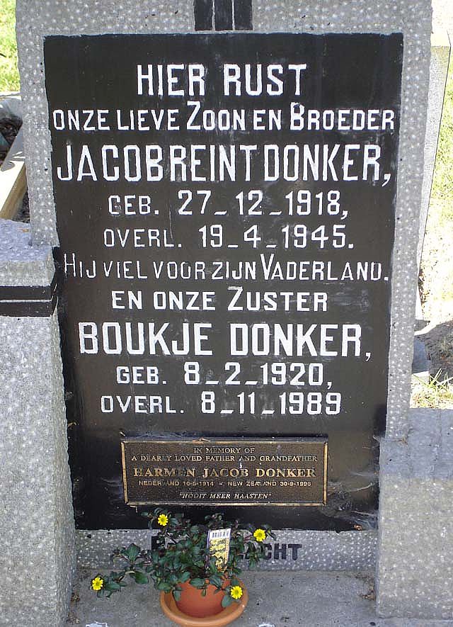 Afbeelding van graf of monument van Jacob Reint Donker