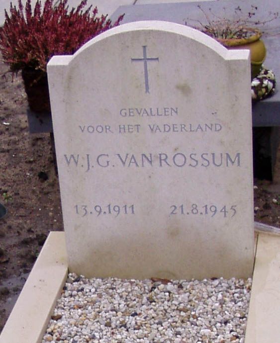 Afbeelding van graf of monument van Wilhelmus Johannes Gerardus van Rossum