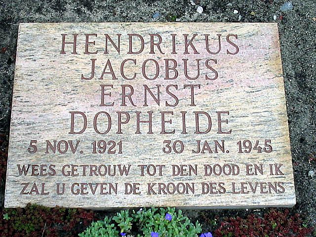 Afbeelding van graf of monument van Hendrikus Jacobus Ernst Dopheide